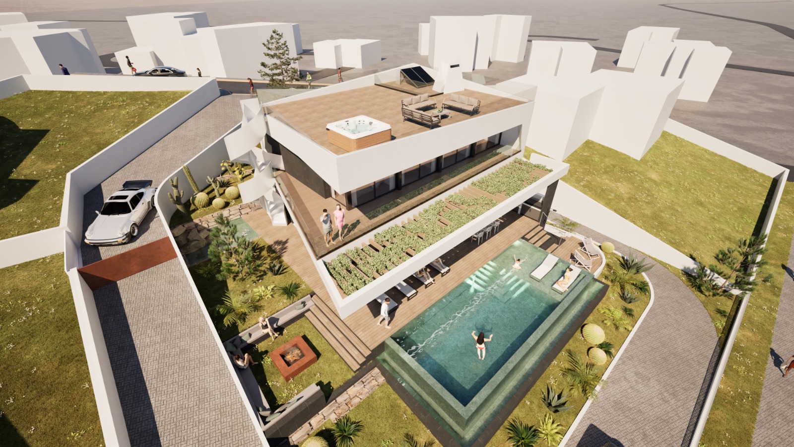 NURA rooftop terrace with jacuzzi